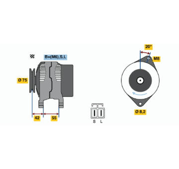 generátor BOSCH 0 986 040 551