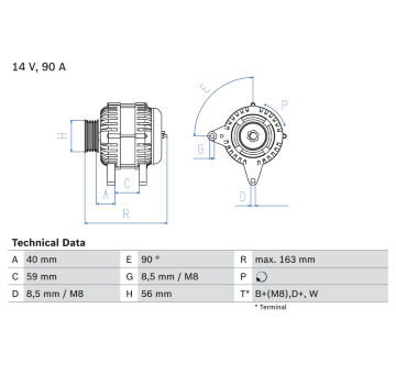Alternátor BOSCH 0 986 040 940