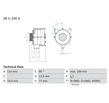 Alternátor BOSCH 0 986 041 030