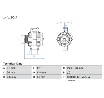 generátor BOSCH 0 986 041 530