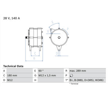 generátor BOSCH 0 986 041 640