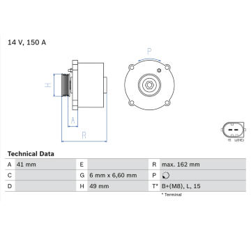 generátor BOSCH 0 986 041 750