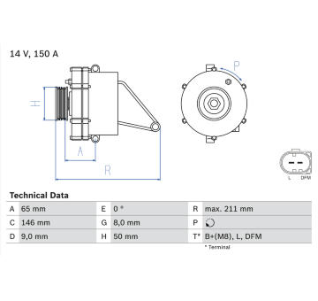 Alternátor BOSCH 0 986 041 760