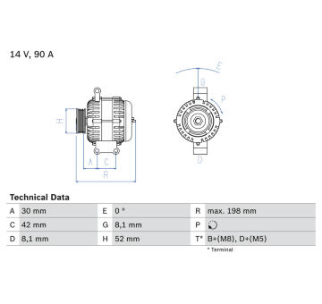 generátor BOSCH 0 986 041 800