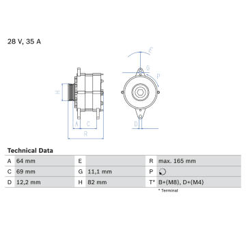 generátor BOSCH 0 986 041 940