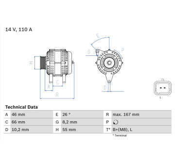 generátor BOSCH 0 986 042 181