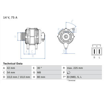 generátor BOSCH 0 986 042 291