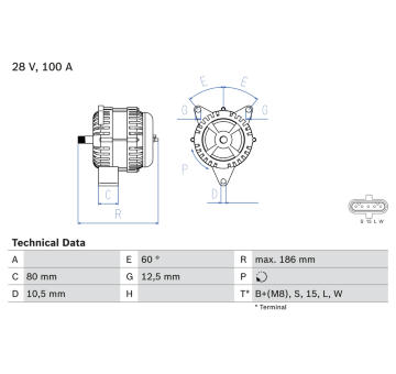 generátor BOSCH 0 986 042 590