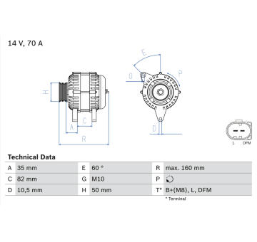 generátor BOSCH 0 986 042 640