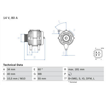 generátor BOSCH 0 986 042 660