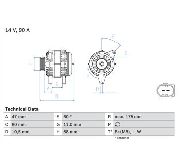 generátor BOSCH 0 986 042 670