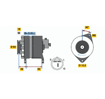 generátor BOSCH 0 986 043 121