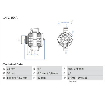 generátor BOSCH 0 986 043 650