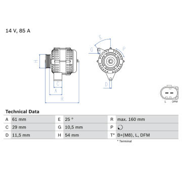 generátor BOSCH 0 986 044 490