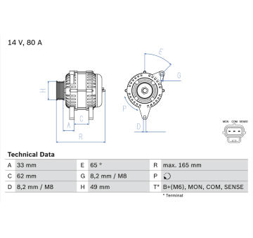 generátor BOSCH 0 986 044 671