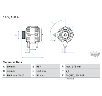 generátor BOSCH 0 986 045 031