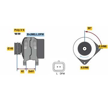 generátor BOSCH 0 986 045 110