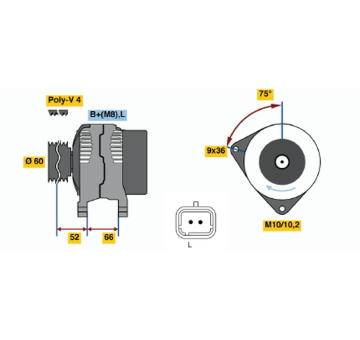 generátor BOSCH 0 986 045 221