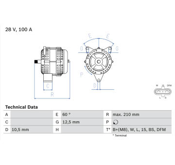 generátor BOSCH 0 986 045 290