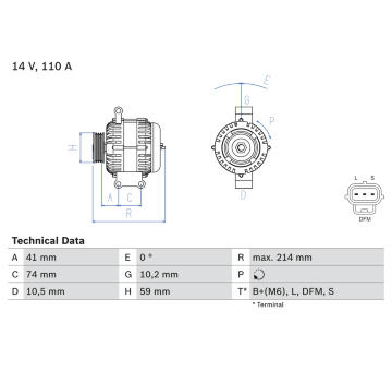 generátor BOSCH 0 986 045 370