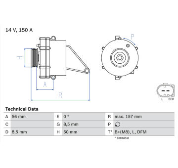 Alternátor BOSCH 0 986 045 410