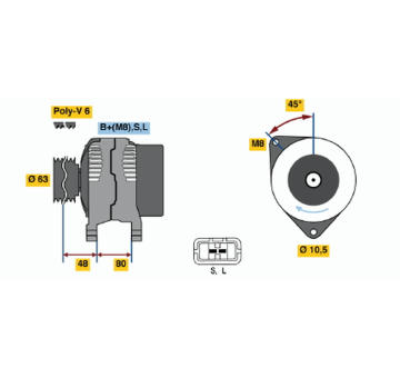 generátor BOSCH 0 986 045 621