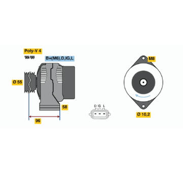 generátor BOSCH 0 986 045 801
