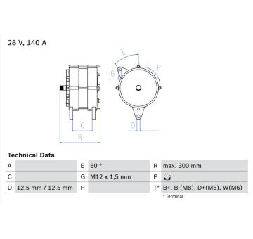 generátor BOSCH 0 986 045 990