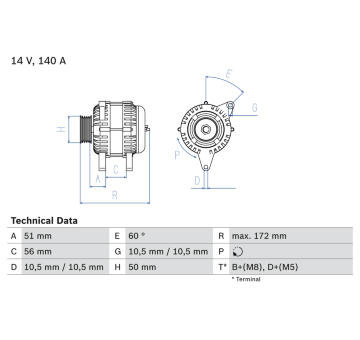 generátor BOSCH 0 986 046 230