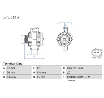 generátor BOSCH 0 986 046 300