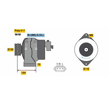 generátor BOSCH 0 986 046 541