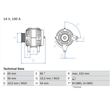 generátor BOSCH 0 986 047 270