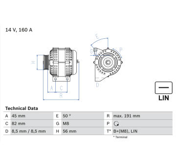 generátor BOSCH 0 986 047 500