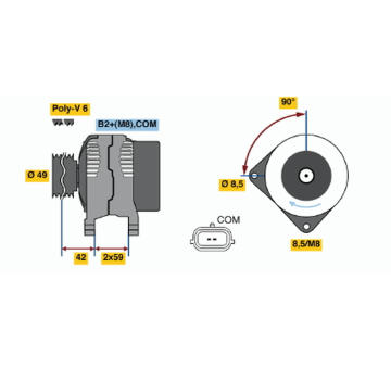 generátor BOSCH 0 986 048 060