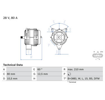 generátor BOSCH 0 986 048 100