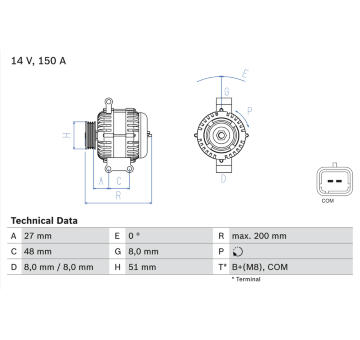 generátor BOSCH 0 986 048 740