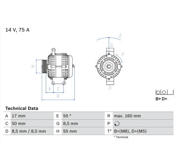 generátor BOSCH 0 986 049 081