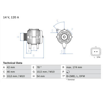 generátor BOSCH 0 986 049 091