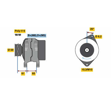 generátor BOSCH 0 986 049 311