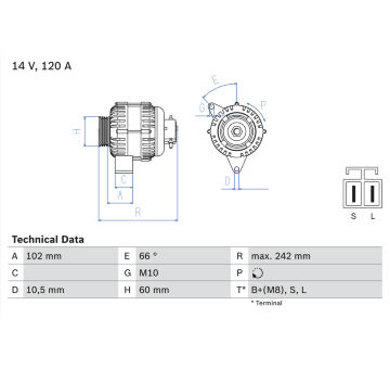 generátor BOSCH 0 986 049 550