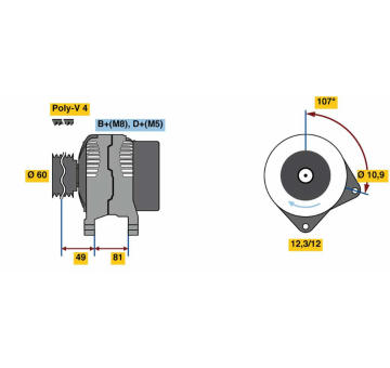 generátor BOSCH 0 986 049 740