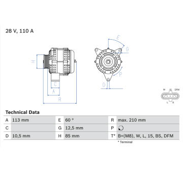 generátor BOSCH 0 986 049 770