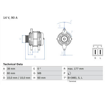 generátor BOSCH 0 986 049 800