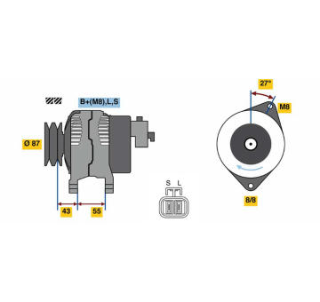 generátor BOSCH 0 986 080 020