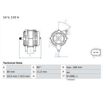 generátor BOSCH 0 986 080 060