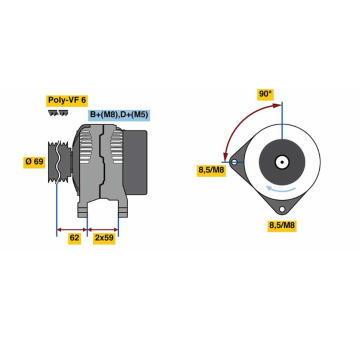 generátor BOSCH 0 986 080 080