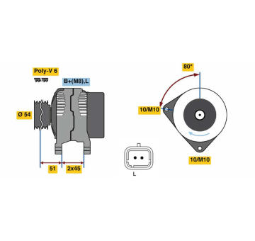 generátor BOSCH 0 986 080 110