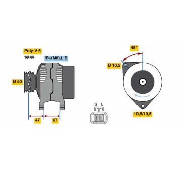 generátor BOSCH 0 986 080 210