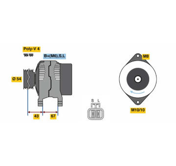 generátor BOSCH 0 986 080 250