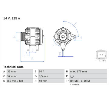 generátor BOSCH 0 986 080 270